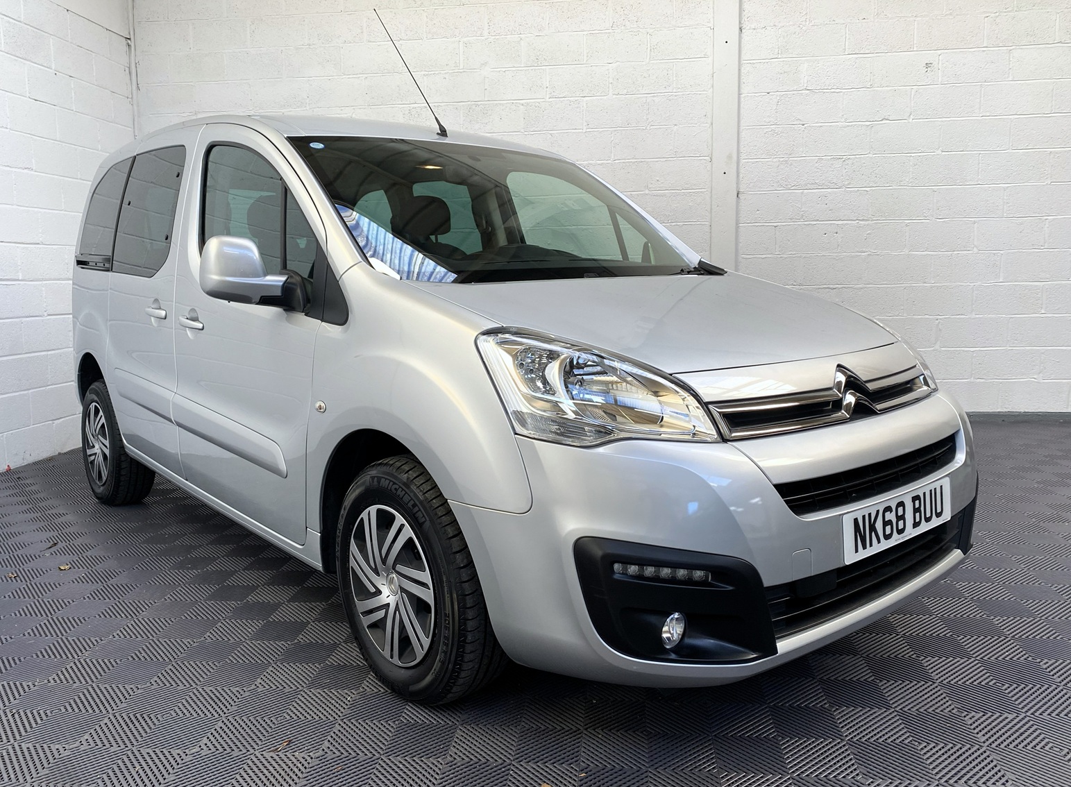 Wheelchair Adapted Citroen Berlingo HDi with 5 seats or 3 seats plus wheelchair passenger. . This vehicle is for sale at Michael harraway Cars in Weston super Mare. NK68 BUU 1