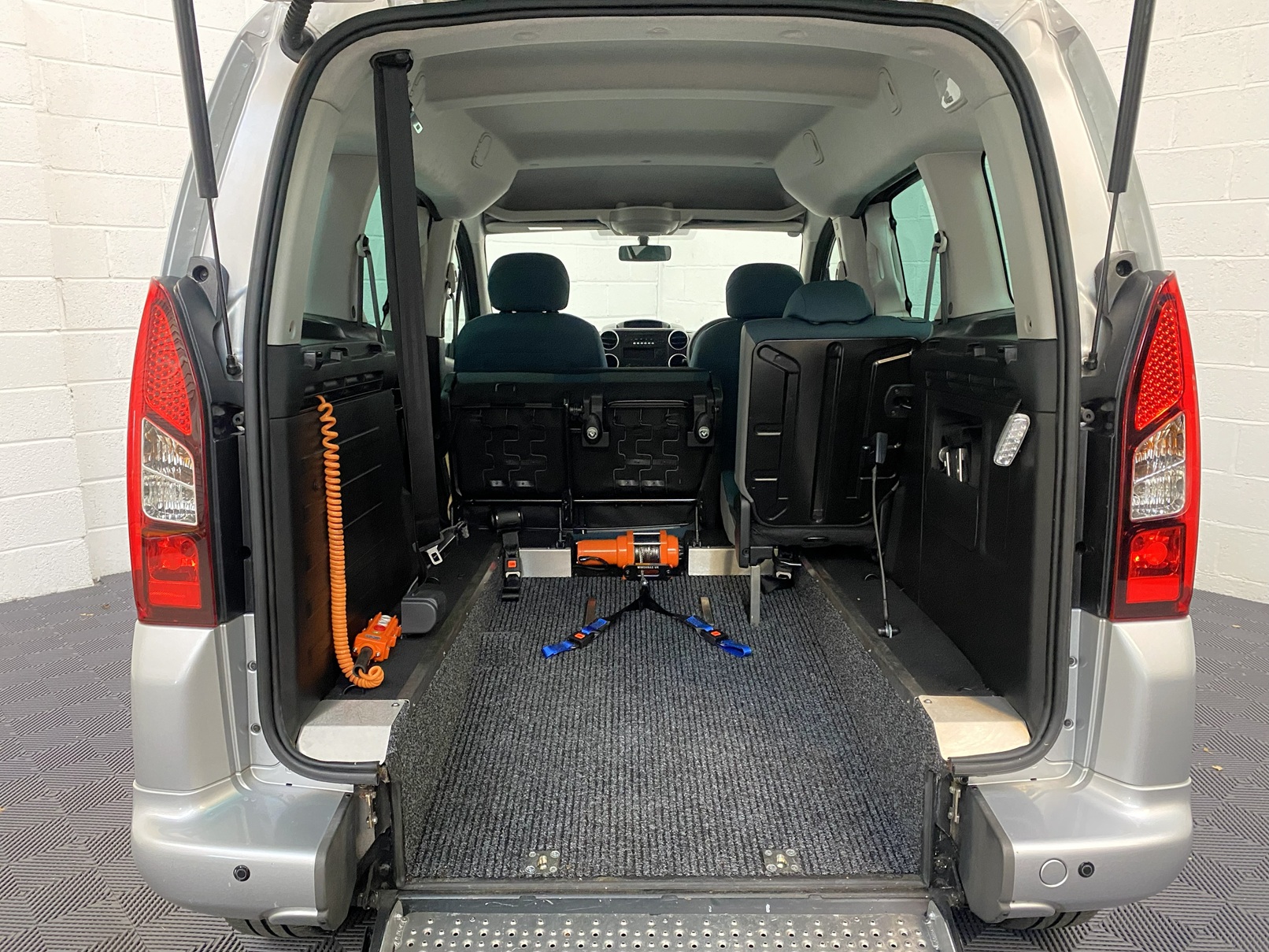 Wheelchair Adapted Citroen Berlingo HDi with 5 seats or 3 seats plus wheelchair passenger. . This vehicle is for sale at Michael harraway Cars in Weston super Mare. NK68 BUU 13