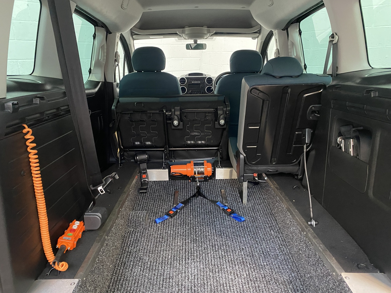 Wheelchair Adapted Citroen Berlingo HDi with 5 seats or 3 seats plus wheelchair passenger. . This vehicle is for sale at Michael harraway Cars in Weston super Mare. NK68 BUU 14