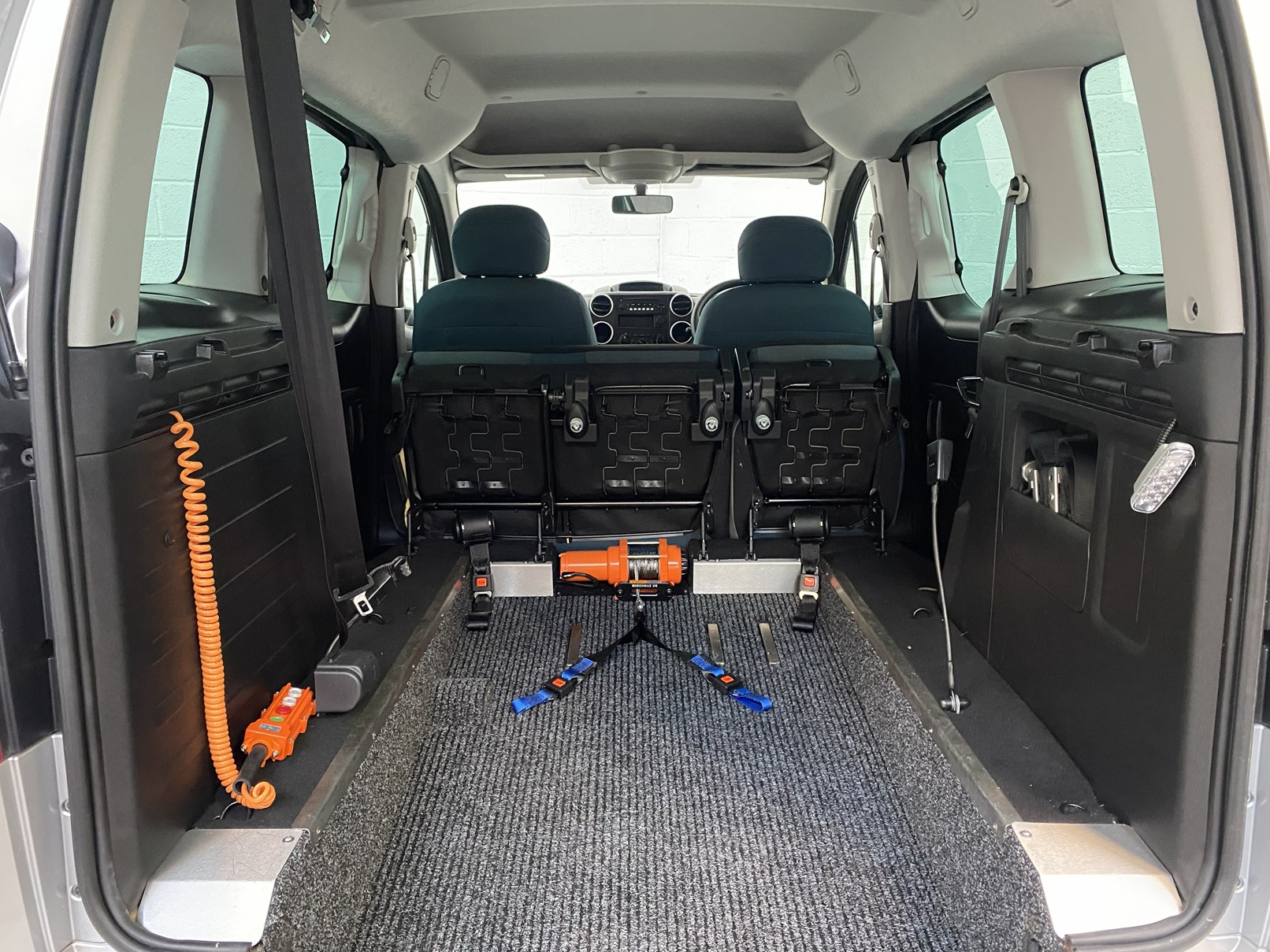 Wheelchair Adapted Citroen Berlingo HDi with 5 seats or 3 seats plus wheelchair passenger. . This vehicle is for sale at Michael harraway Cars in Weston super Mare. NK68 BUU 15