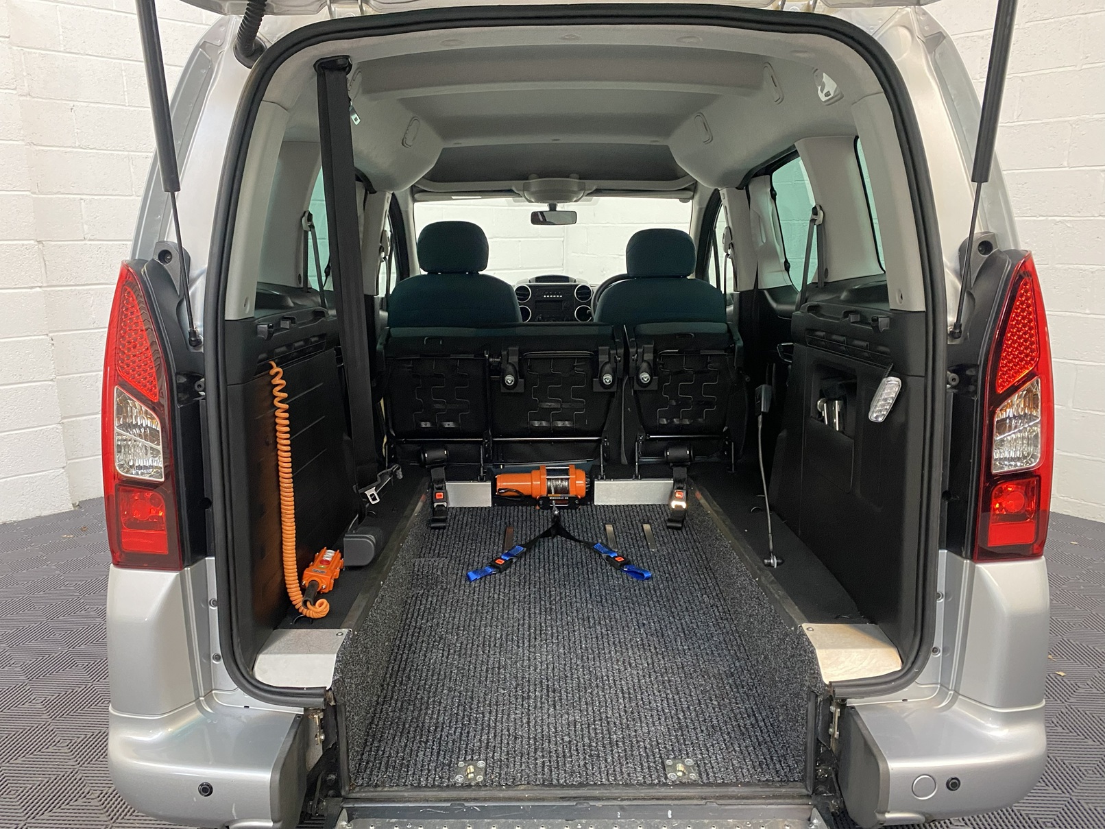 Wheelchair Adapted Citroen Berlingo HDi with 5 seats or 3 seats plus wheelchair passenger. . This vehicle is for sale at Michael harraway Cars in Weston super Mare. NK68 BUU 16