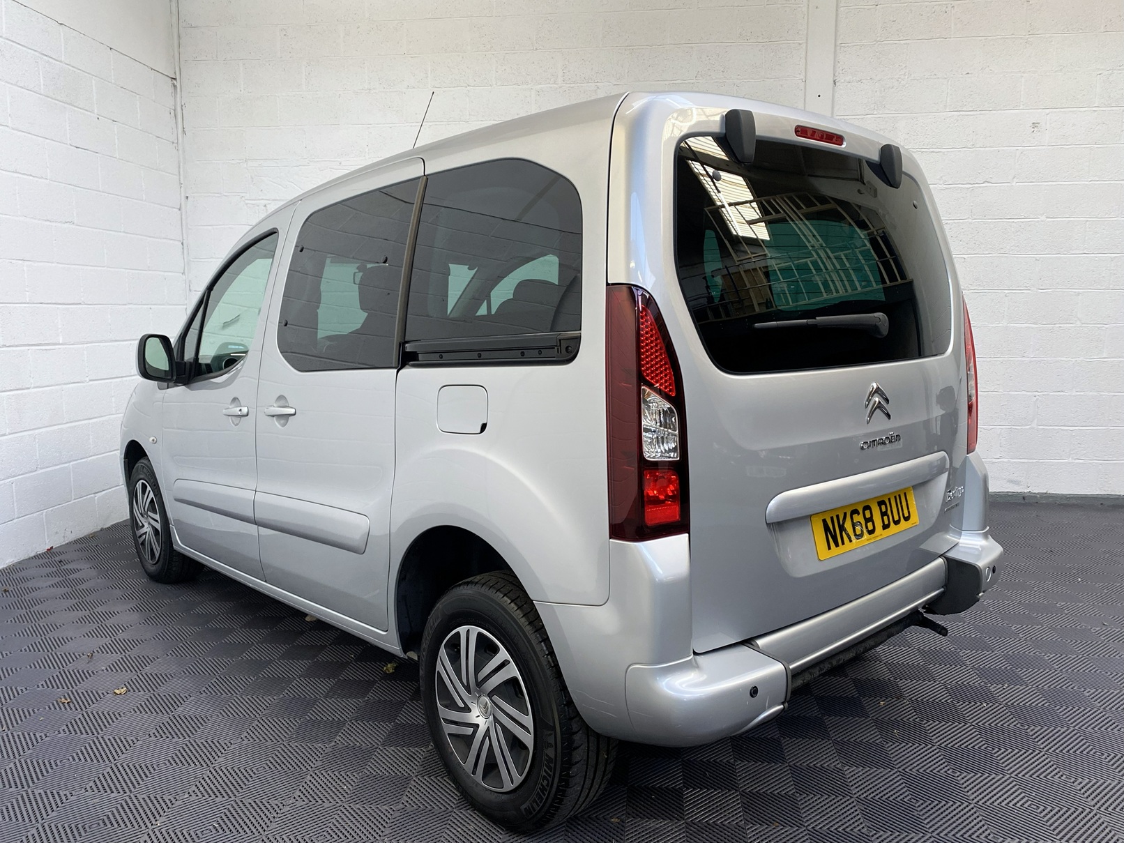 Wheelchair Adapted Citroen Berlingo HDi with 5 seats or 3 seats plus wheelchair passenger. . This vehicle is for sale at Michael harraway Cars in Weston super Mare. NK68 BUU 5