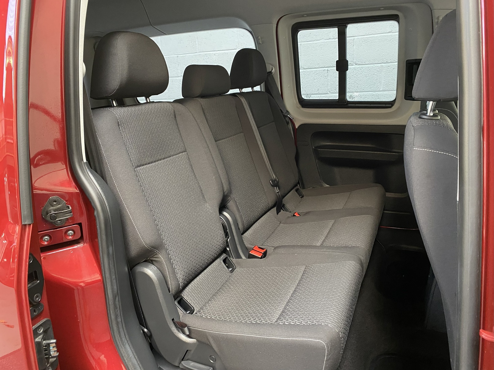 Wheelchair Adapted Volkswagen Caddy Maxi in Metallic Red with only 2000 miles from new. This vehicle is for sale at Michael Harraway cars in Weston super Mare. somerset. SG69 MLO 16