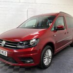 Wheelchair Adapted Volkswagen Caddy Maxi in Metallic Red with only 2000 miles from new. This vehicle is for sale at Michael Harraway cars in Weston super Mare. somerset. SG69 MLO 21