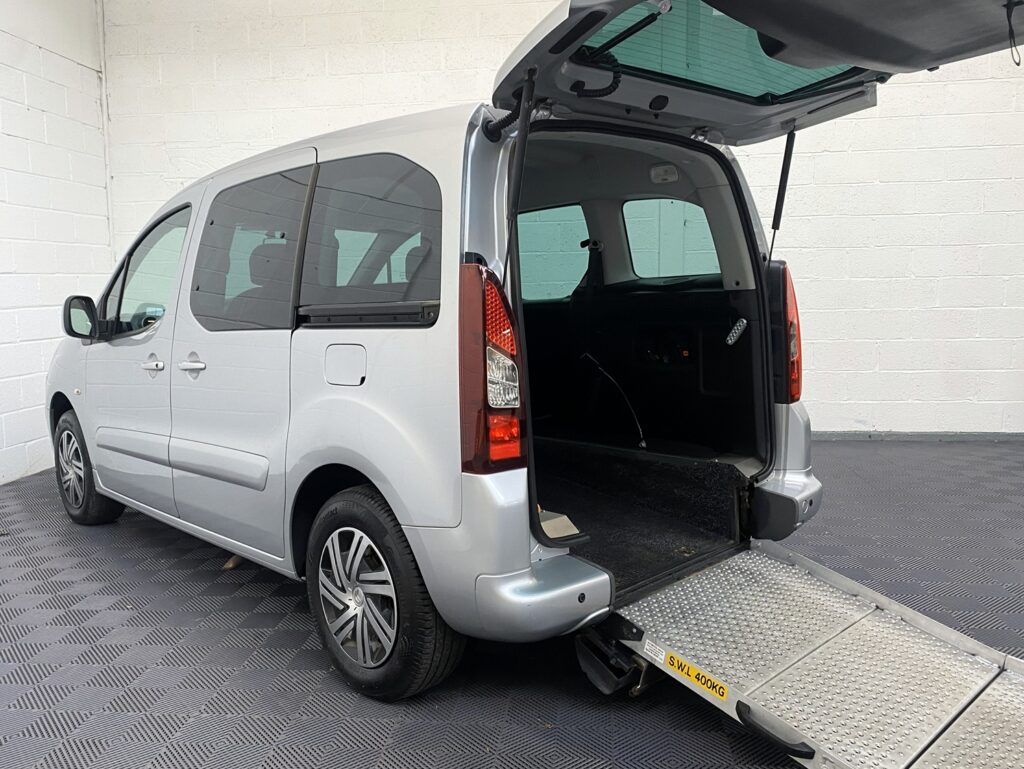 A Citroen Berlingo with a ramp for disabled access. WAV Vehicle. Fors ale at michael Harraway Cars in Weston super Mare. NK18 BVV 10