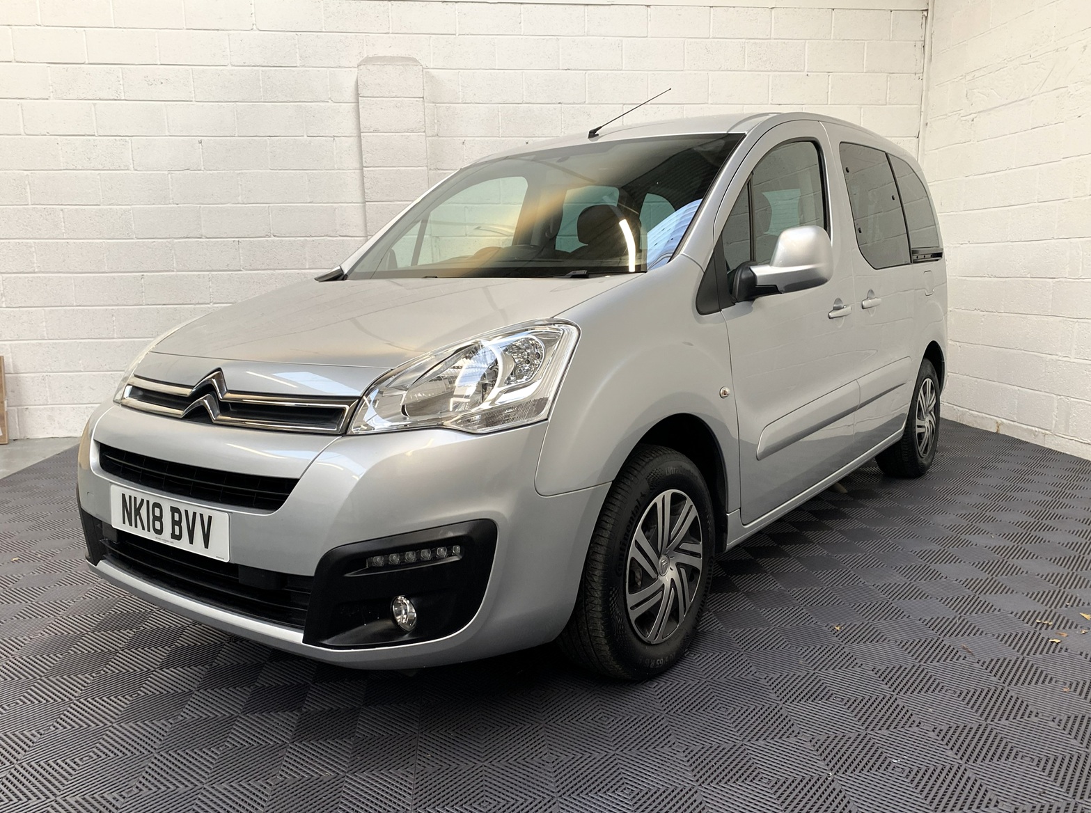A Citroen Berlingo with a ramp for disabled access. WAV Vehicle. Fors ale at michael Harraway Cars in Weston super Mare. NK18 BVV 4