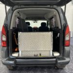 The rear bi fold rear ramp on a Citroen Berlingo wheelchair accessible vehicle. NK68 AYF 15