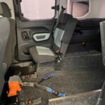 Citroen Berlingo WAV wheelchair accessible vehicle for sale at Michael Harraway Cars, Weston-super-Mare, with three passenger seats, space for one wheelchair user, and a lightweight rear access ramp. NK70 AUA 13