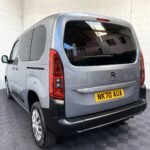 Citroen Berlingo WAV wheelchair accessible vehicle for sale at Michael Harraway Cars, Weston-super-Mare, with three passenger seats, space for one wheelchair user, and a lightweight rear access ramp. NK70 AUA 2