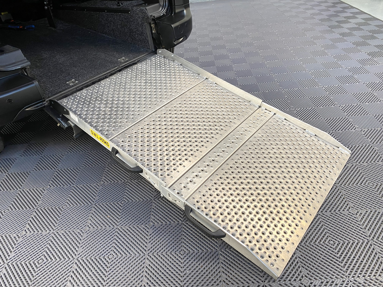 Citroen Berlingo WAV wheelchair accessible vehicle for sale at Michael Harraway Cars, Weston-super-Mare, with three passenger seats, space for one wheelchair user, and a lightweight rear access ramp. NK70 AUA 6