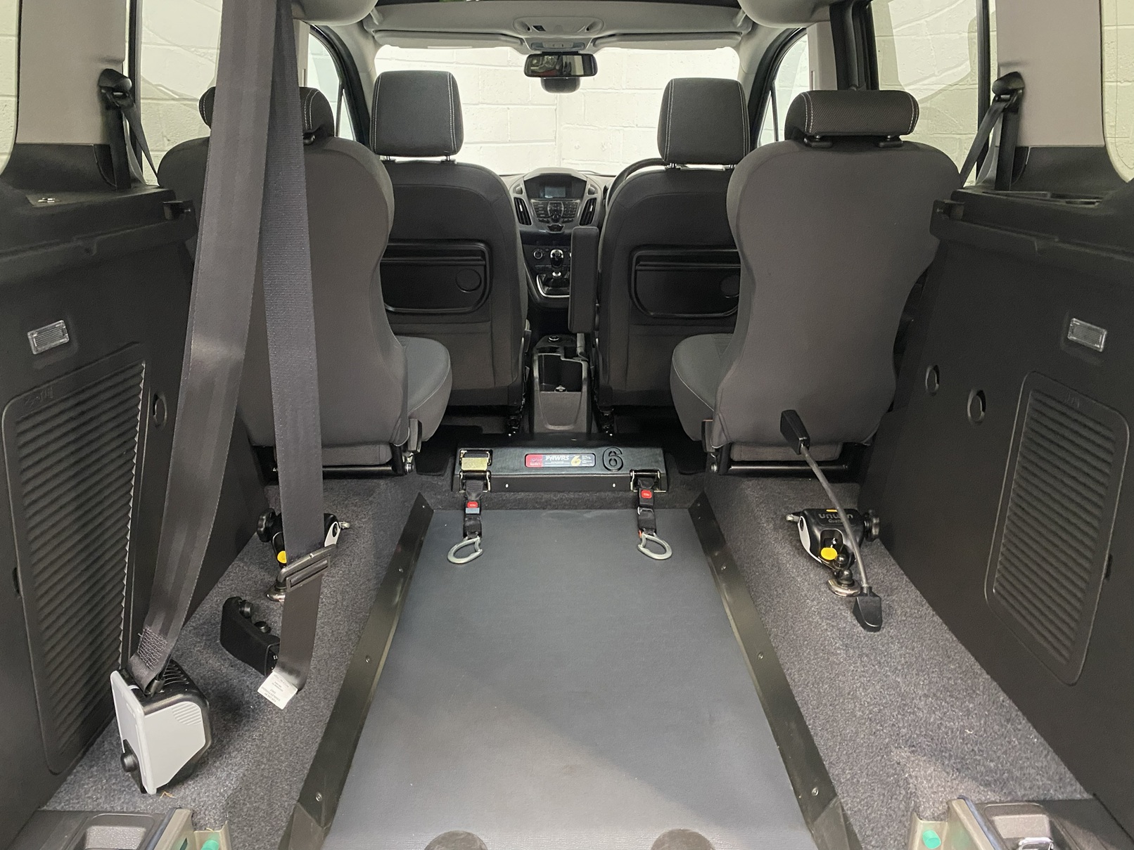 Inside of a Wheelchair Accessible Vehicle Ford Tourneo Connect Titanium. Finish in Metallic Blue. For Sae at Michael Harraway Cars in Weston super Mare HG68 MMO 7