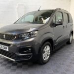Peugeot Rifter WAV wheelchair accessible vehicle for sale at Michael Harraway Cars, Weston-super-Mare, with three passenger seats, space for one wheelchair user, and a lightweight fold-flat rear access ramp. SF20 GNP 4