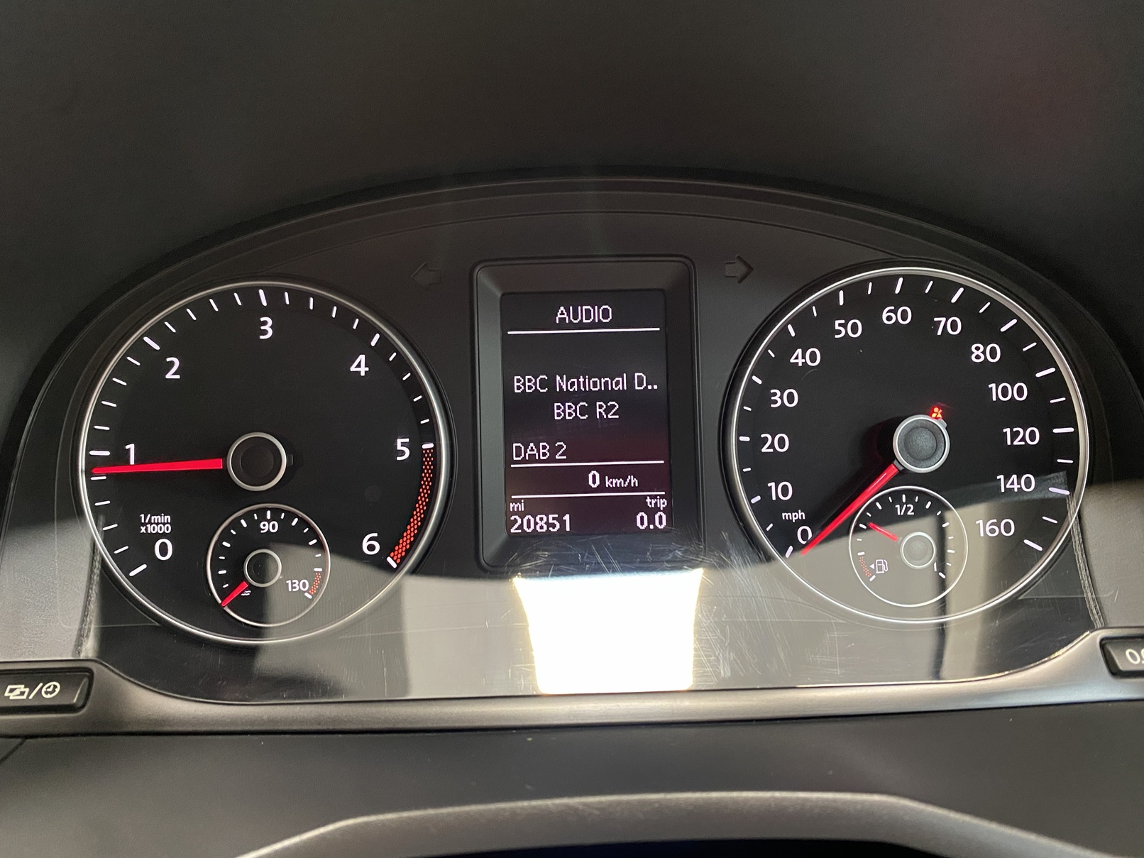 A silver Volkswagen Caddy Life wheelchair accessible vehicle WAV that is for sale at Michael Harraway Cars in Weston super Mare. HJ20 AXZ 14