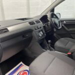 A silver Volkswagen Caddy Life wheelchair accessible vehicle WAV that is for sale at Michael Harraway Cars in Weston super Mare. HJ20 AXZ 15