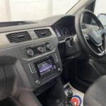 A silver Volkswagen Caddy Life wheelchair accessible vehicle WAV that is for sale at Michael Harraway Cars in Weston super Mare. HJ20 AXZ 16