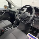 A silver Volkswagen Caddy Life wheelchair accessible vehicle WAV that is for sale at Michael Harraway Cars in Weston super Mare. HJ20 AXZ 21