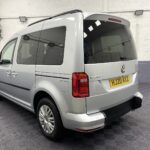 A silver Volkswagen Caddy Life wheelchair accessible vehicle WAV that is for sale at Michael Harraway Cars in Weston super Mare. HJ20 AXZ 5