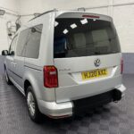 A silver Volkswagen Caddy Life wheelchair accessible vehicle WAV that is for sale at Michael Harraway Cars in Weston super Mare. HJ20 AXZ 6