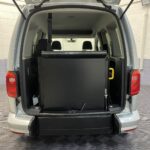 A silver Volkswagen Caddy Life wheelchair accessible vehicle WAV that is for sale at Michael Harraway Cars in Weston super Mare. HJ20 AXZ 9