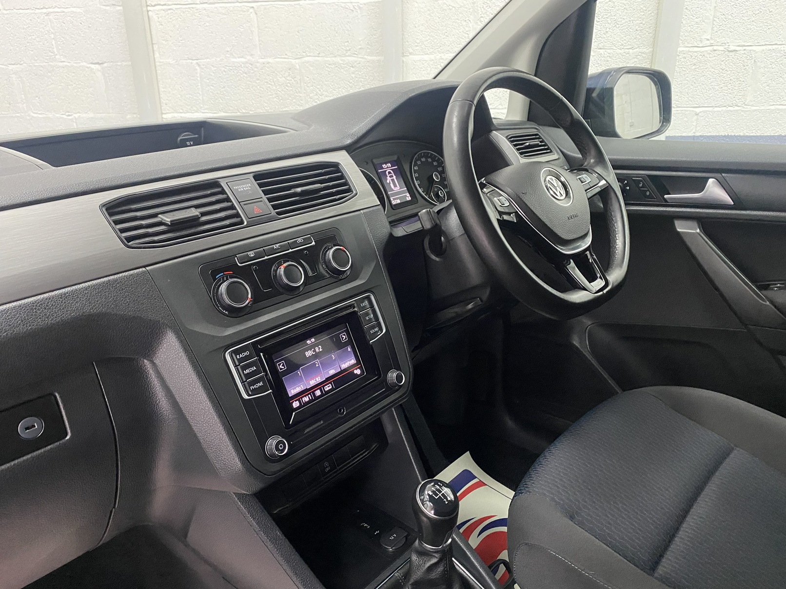 Dashboard in a Volkswagen Caddy Maxi Wheelchair accessible Vehicle YY68 LHF 2