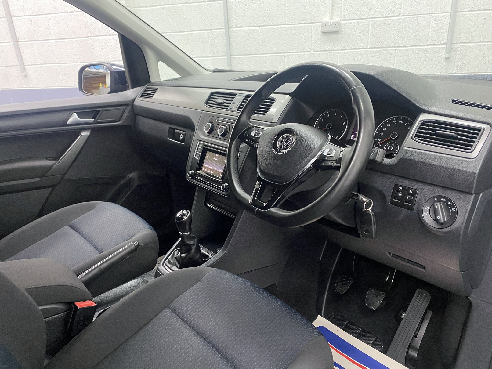 Dashboard in a Volkswagen Caddy Maxi Wheelchair accessible Vehicle YY68 LHF 3