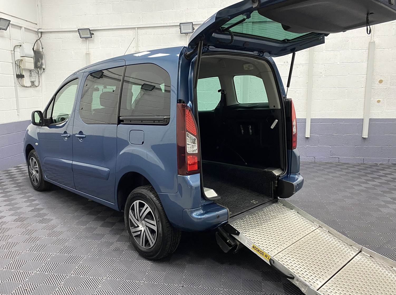 2018 Citroen Berlingo wheelchair accessible vehicle - rear ramp deployed. NK68 BEU