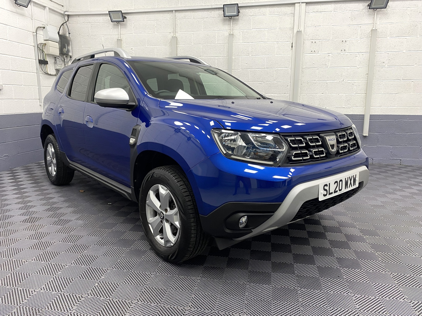 Metallic Blue Dacia Duster Comfort for sale at Michael Harraway Cars SL20 WXW 7
