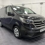 A black Renault Trafic Wheelchair Accessible Vehicle WAV that is for sale at Michael Harraway Cars in Weston super Mare. OU74 EFH 21