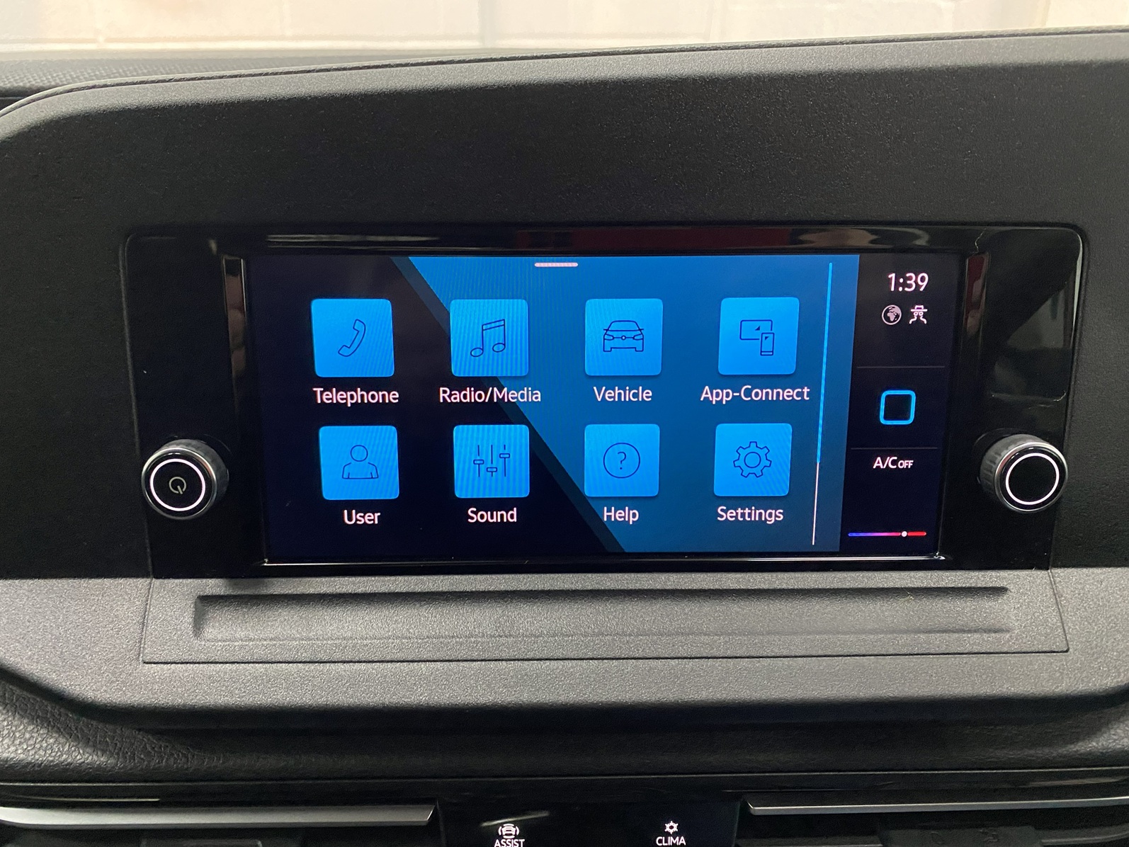 New shape Volkswagen Caddy Maxi in metallic Red that has been adapted to carry a wheelchair passenger. ND72 HOJ 23