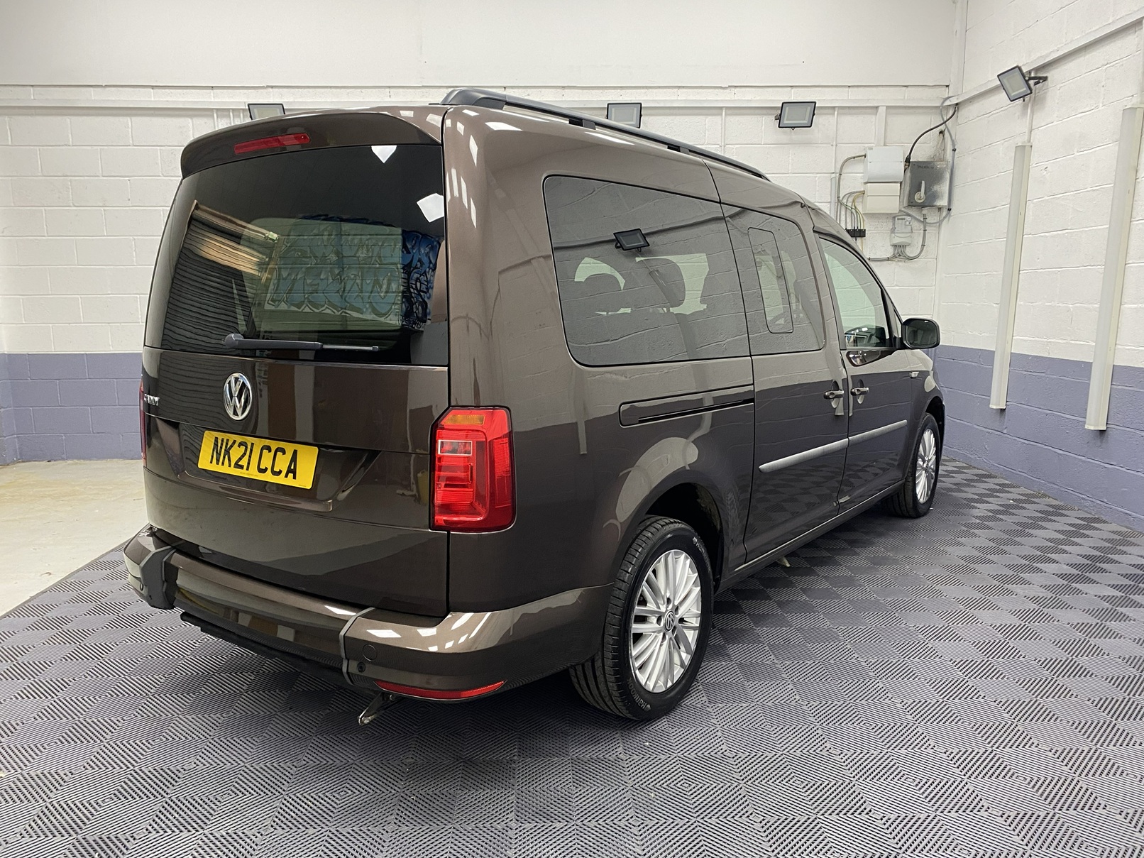 2021 Bronze Volkswagen Caddy Maxi rear quarter view NK21 CCA
