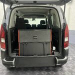 2025 wheelchair accessible Peugeot Rifter with the rear ramp in the upright position SC74 XAO