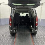 2025 wheelchair accessible Peugeot Rifter rear view showing the wheelchair ramp deployed SC74 XAO