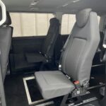 twin rear seats in a 2018 Volkswagen Transporter wheelchair accessible vehicle YJ68 BMU