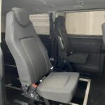 rear seats and lowered rear floor section in 2018 Volkswagen Transporter wheelchair accessible vehicle YJ68 BMU