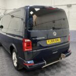 2018 Volkswagen Transporter LWB wheelchair accessible vehicle rear three quarter view YJ68 BMU