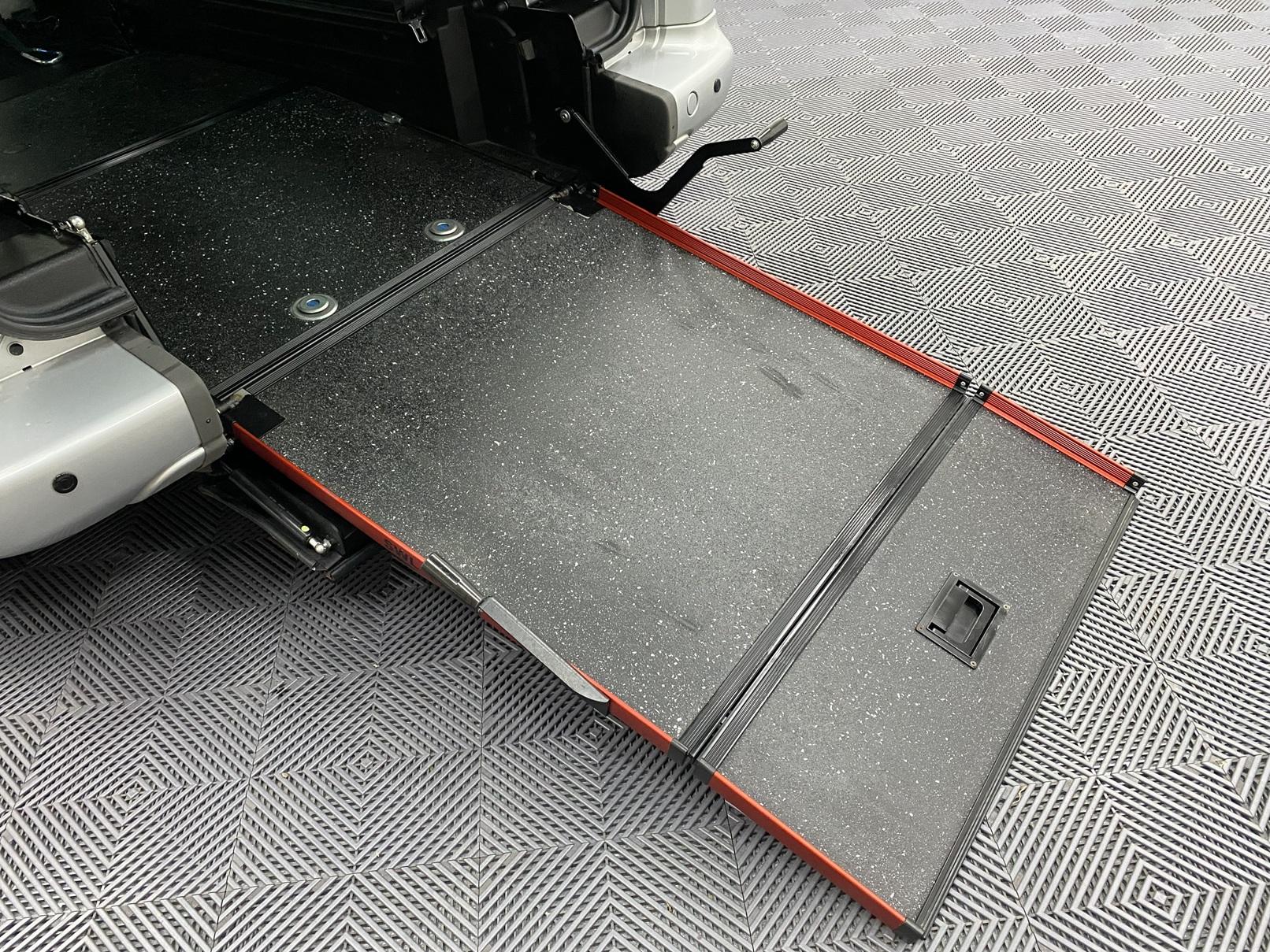 2019 Peugeot Partner wheelchair accessible vehicle rear ramp deployed SF68 FKN