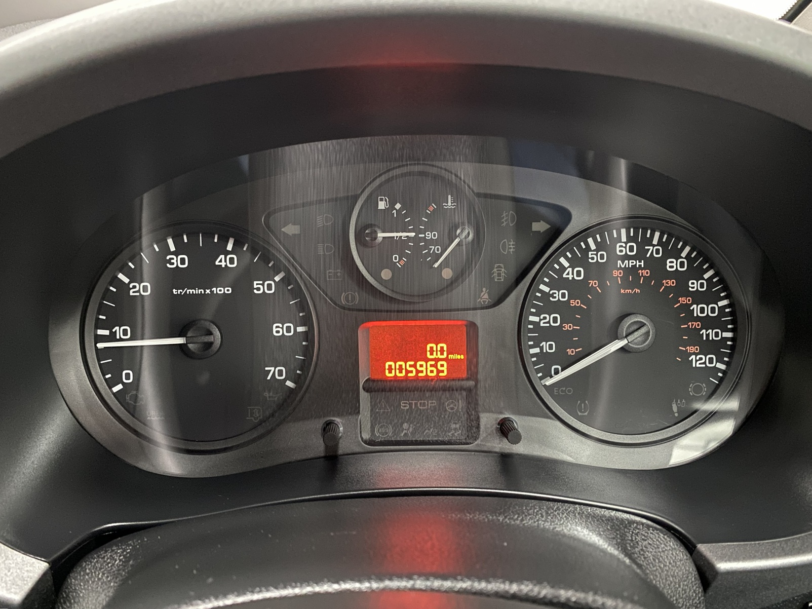 2019 Peugeot Partner tepee speddo showing mileage of 5969 miles SF68 FKN