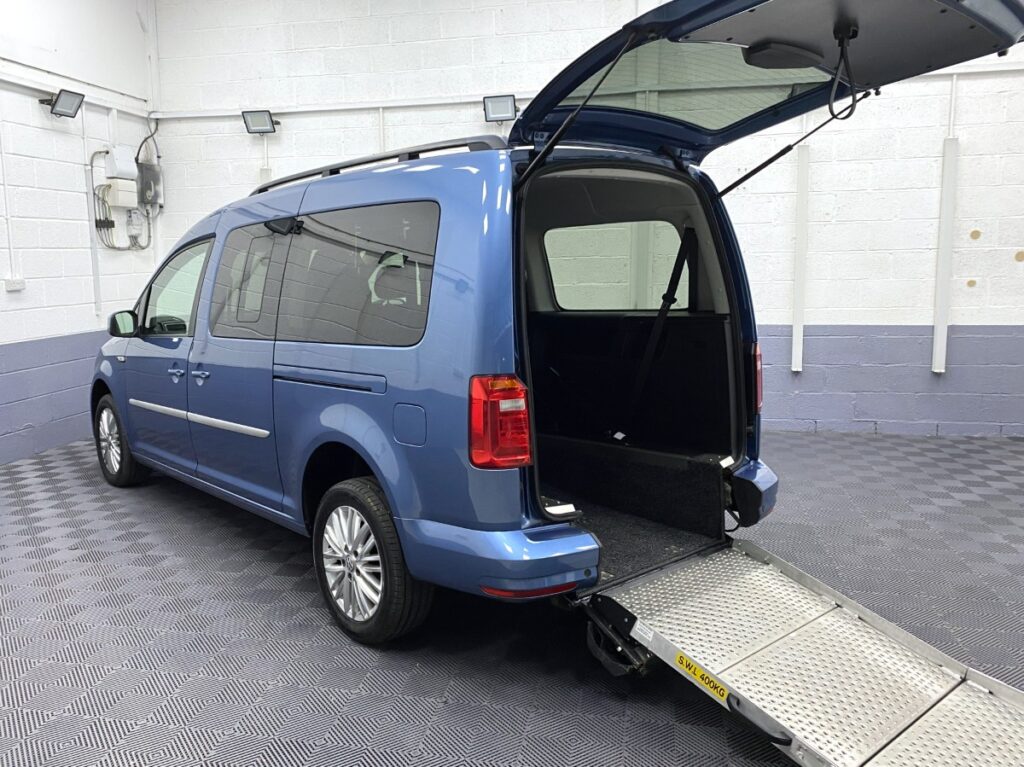 2019 Volkswagen Caddy Maxi Wheelchair accessible vehicle with ramp deployed NK19 BPU