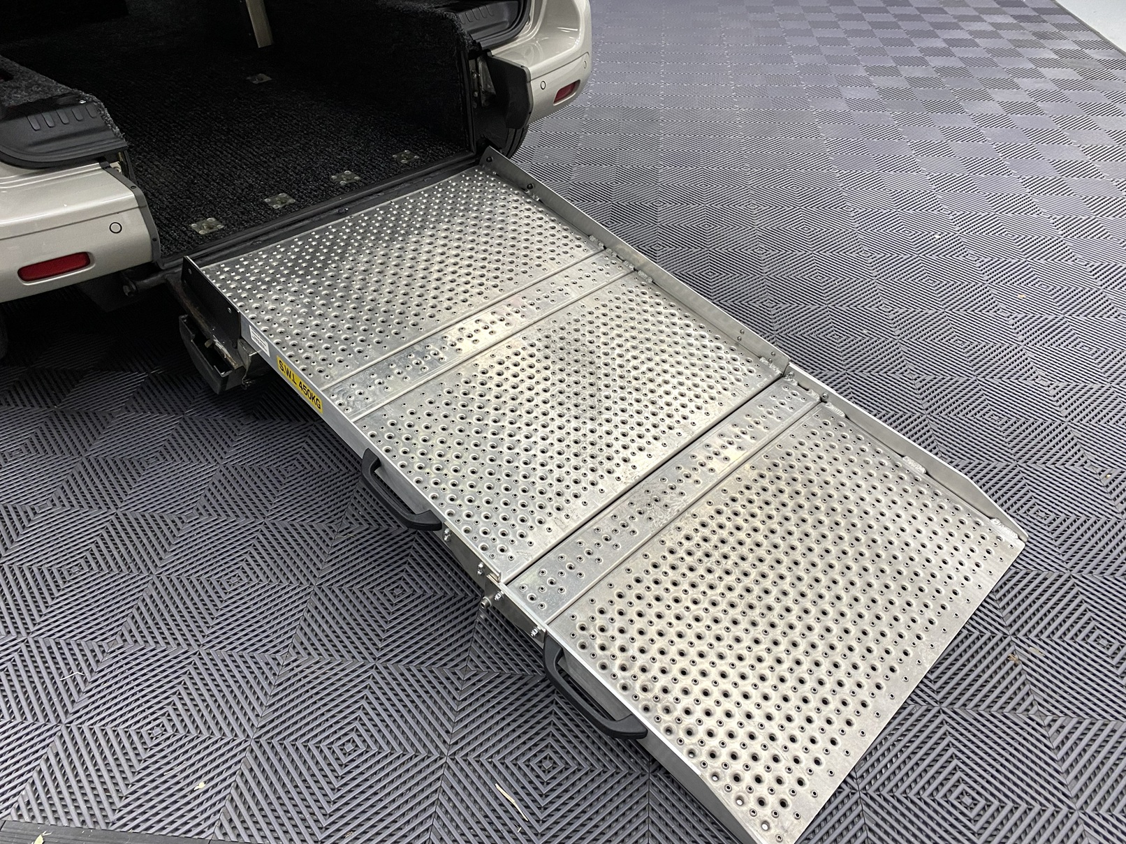 2022 Citroen Space Tourer rear wheelchair ramp in the deployed postion NK22 CVZ