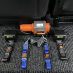 Winch and wheelchair front restraint straps fitted to 2022 Citroen Space Tourer wheelchair accessible vehicle NK22 CVZ