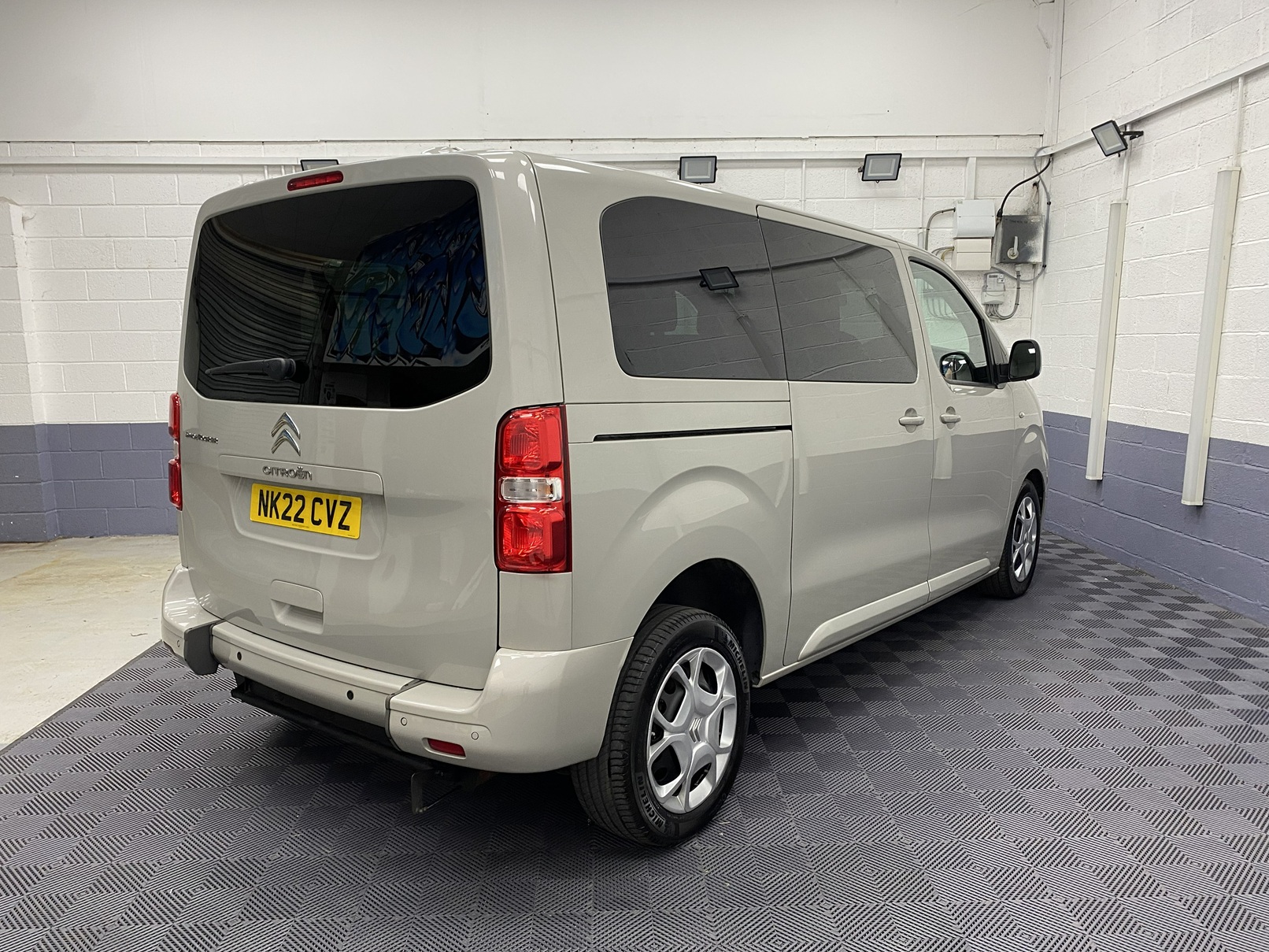 2022 Beige Citroen Space Tourer WAV rear three quarter view NK22 CVZ