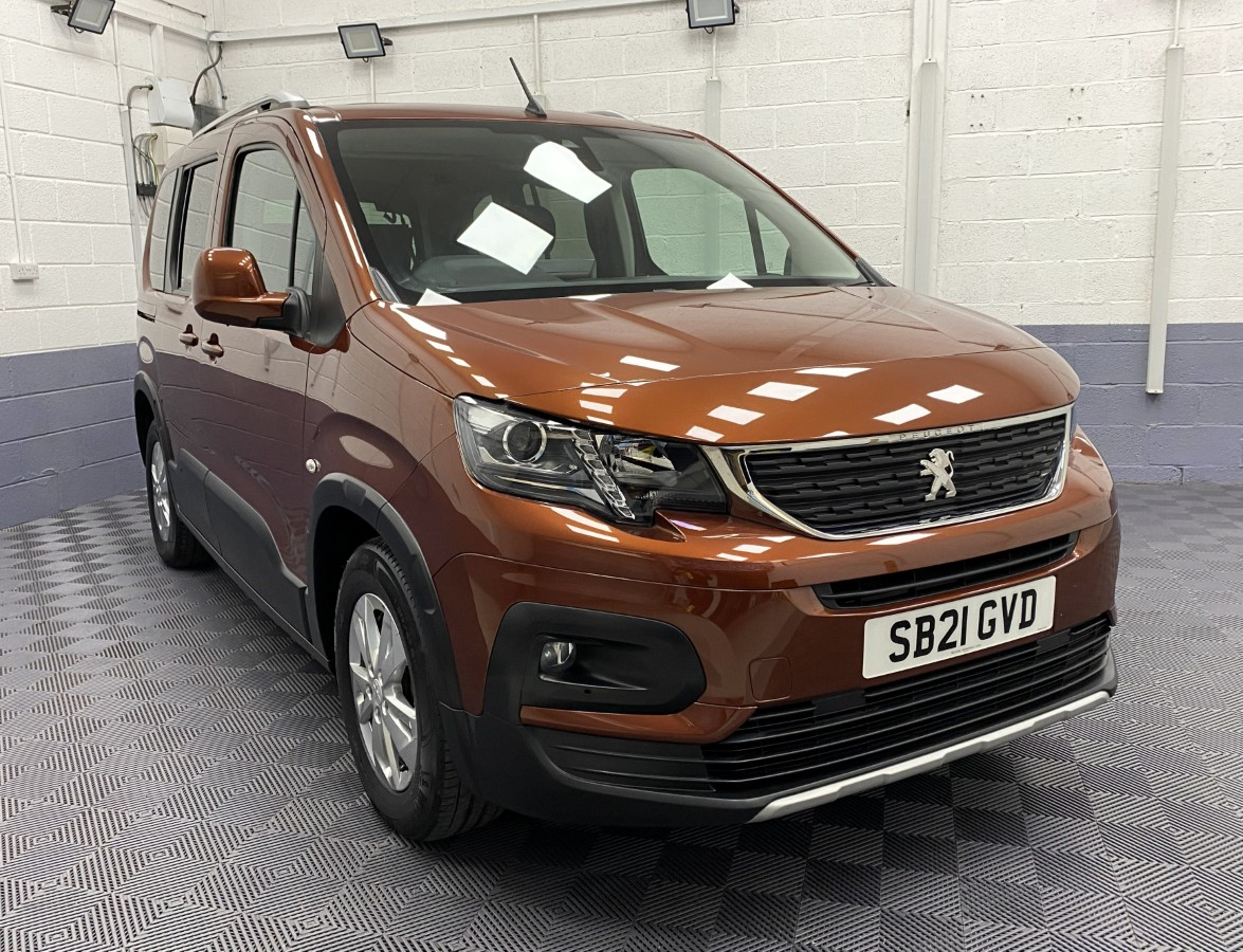 2021 (21) Peugeot Rifter 1.5 BlueHDi Wheelchair Accessible Vehicle (WAV) – 5 Seats