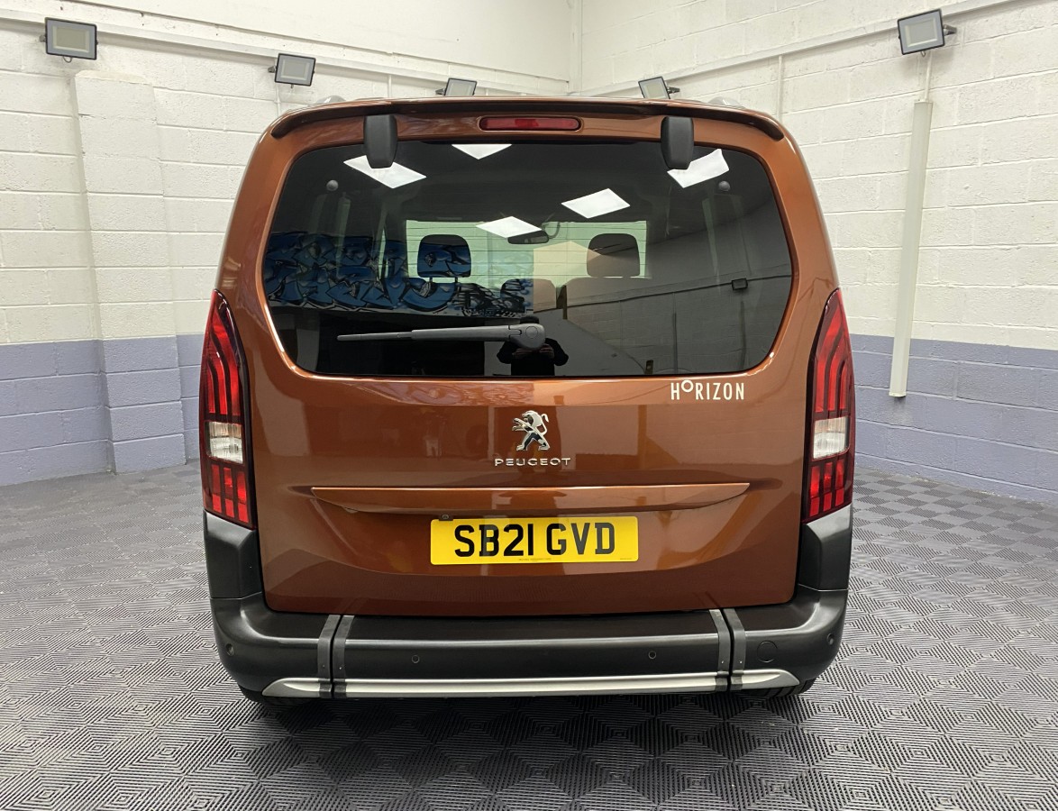 2021 Peugeot Rifter wheelchair accessible vehicle rear view SB21GVD