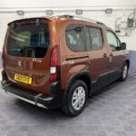 2021 Peugeot Rifter wheelchair accessible vehicle rear three quarter view SB21GVD
