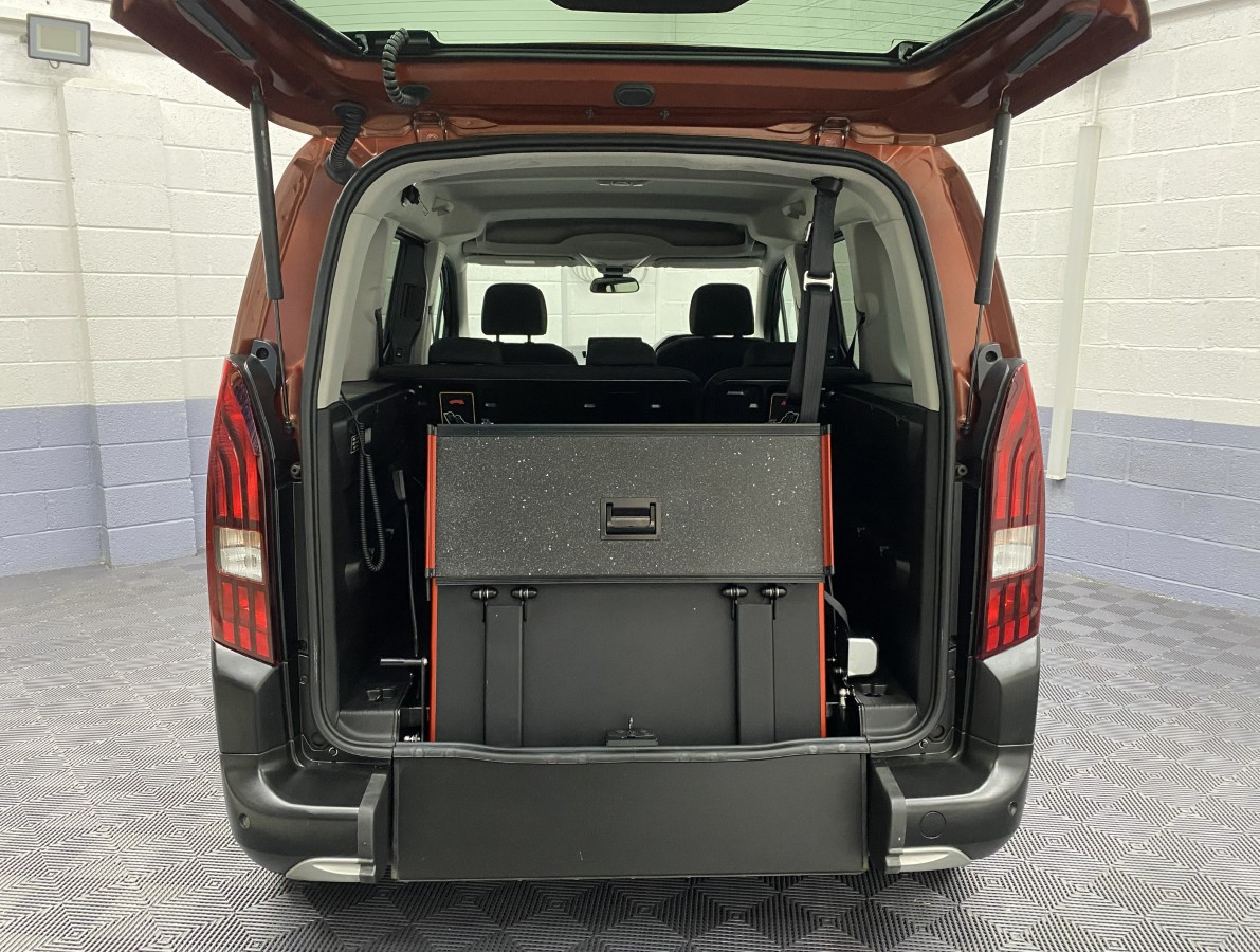 2021 Peugeot Rifter WAV vehicle with rear ramp in stored position SB21GVD