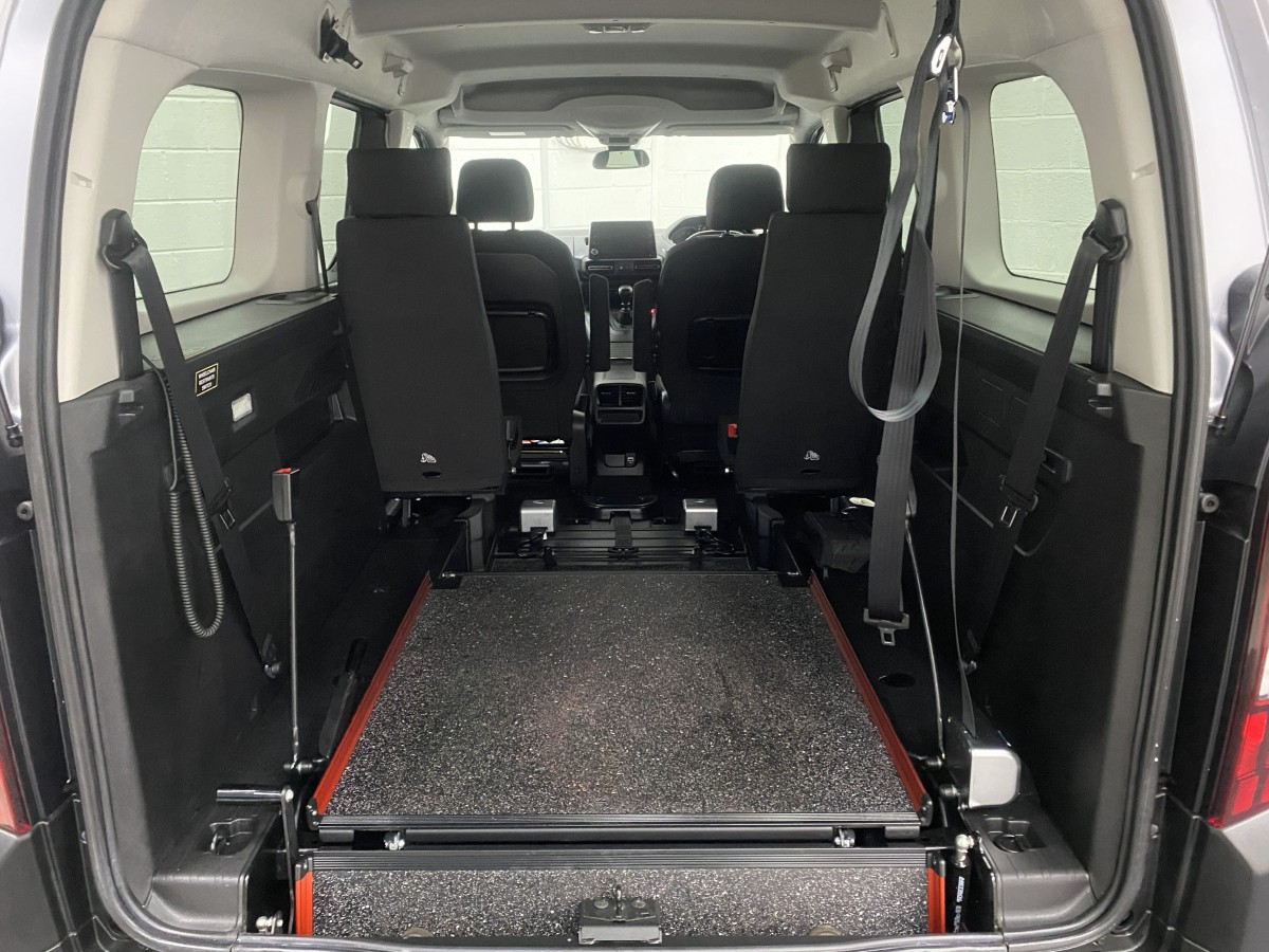 2021 Peugeot Rifter Long Wheelbase wheelchair accessible vehicle fold flat rear ramp SB21GPV