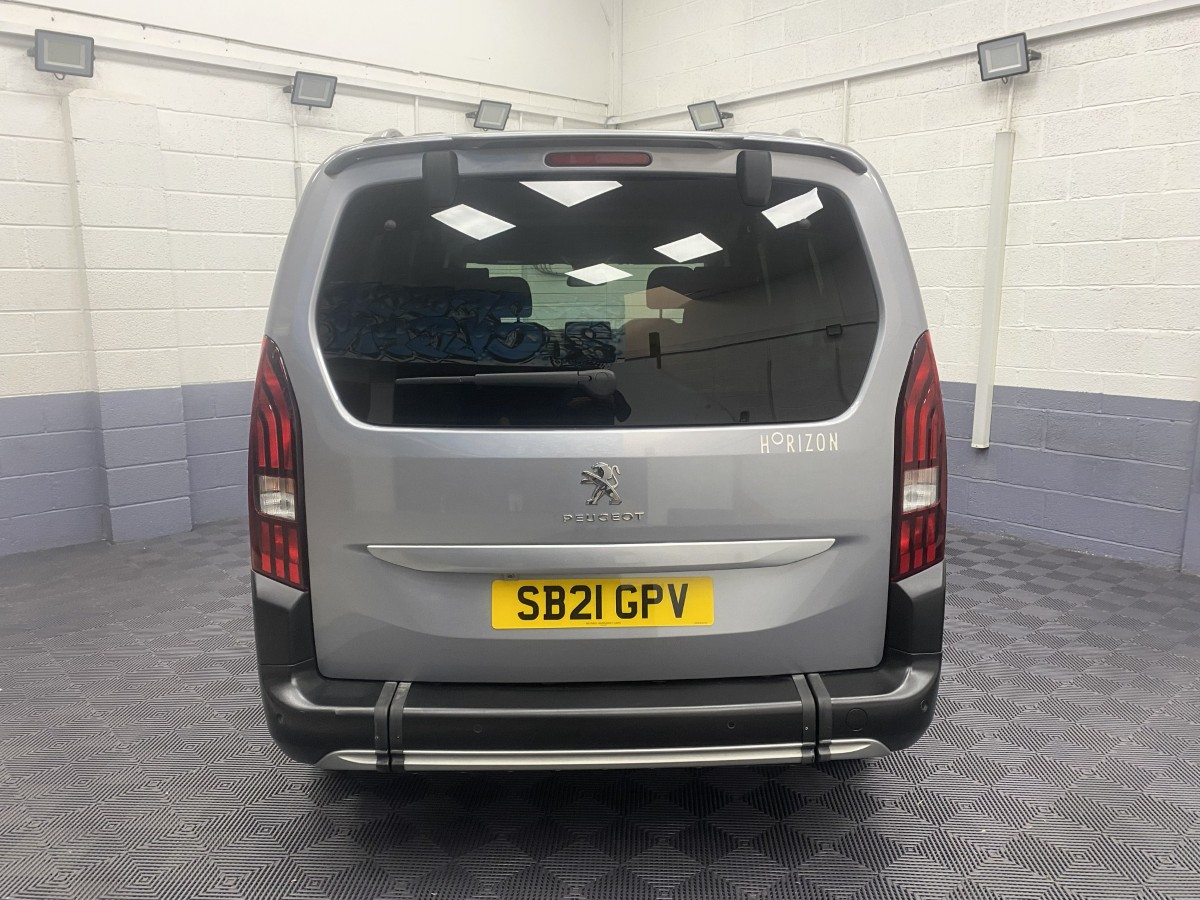 2021 Peugeot Rifter Long Wheelbase wheelchair accessible vehicle rear view SB21GPV