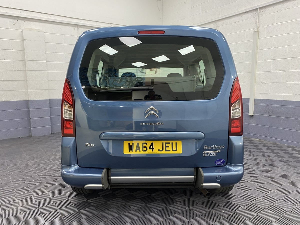 Citroen Berlingo 3 Seat wheelchair accessible vehicle rear view WA64JEU