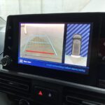 Reversing camera display screen fitted to Peugeot Rifter wheelchair accessible vehicle SB21 GJK