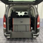 rear wheelchair ramp in the stored position fitted to a Peugeot Rifter SB21 GJK